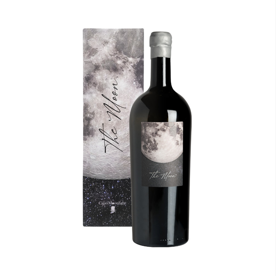 Premium Italian Red Wine DOP Campi Flegrei Limited Edition 384 bottles Gift box Magnum 1,5l. The Moon By Capri Moonlight