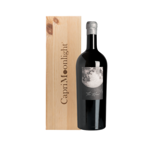 Premium Italian Red Wine DOP Campi Flegrei Limited Edition 384 bottles Gift Wooden box Magnum 1,5l. The Moon By Capri Moonlight