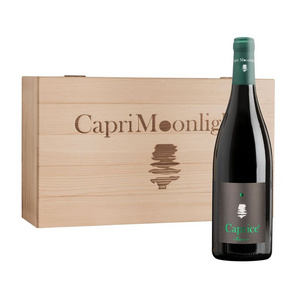 Premium Italian White Wines in Wooden Gift Box Double Bottles. 750ml Caprice White by Capri Moonlight