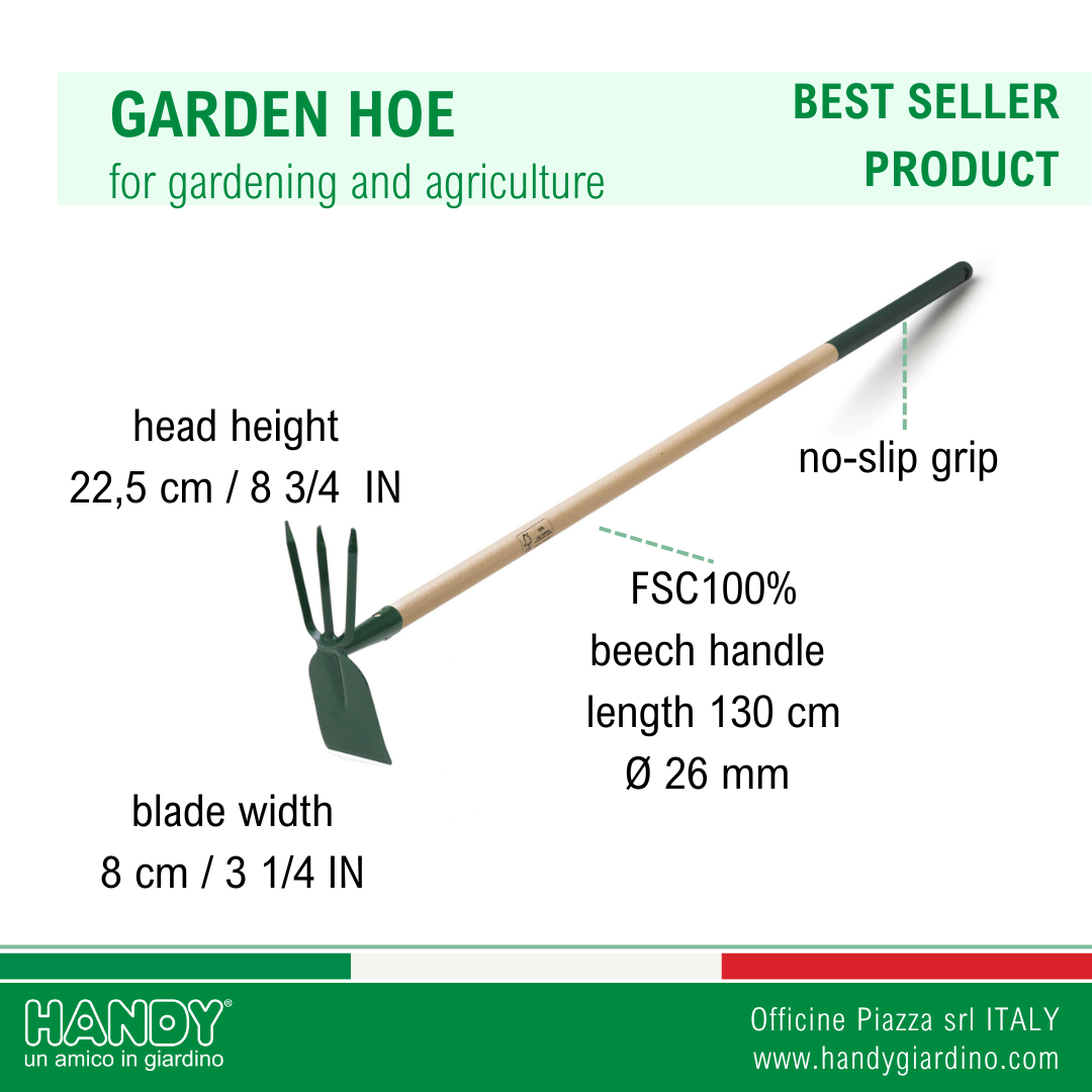 Best quality steel hoe square and trident with handle 130 cm for gardening agriculture