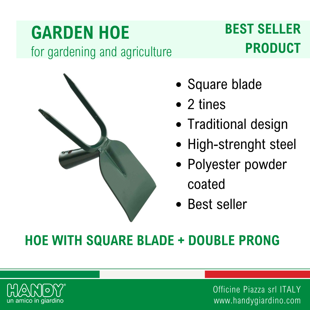 Top quality hoe square and bident painted steel for gardening and farming