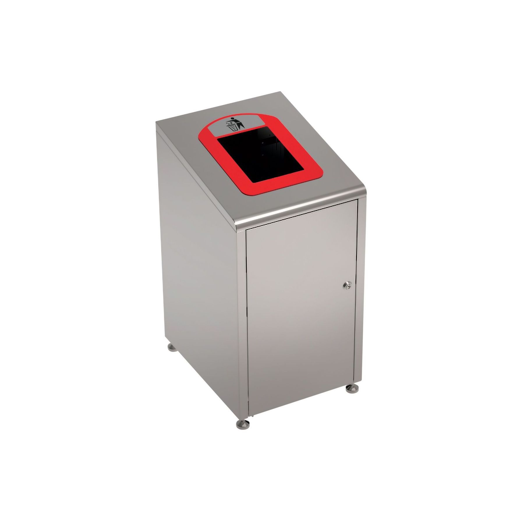 Best Koala Stainless Steel Recycling Unit - Modern Front Door Design with Lock - Integrated Signage and Adjustable Height