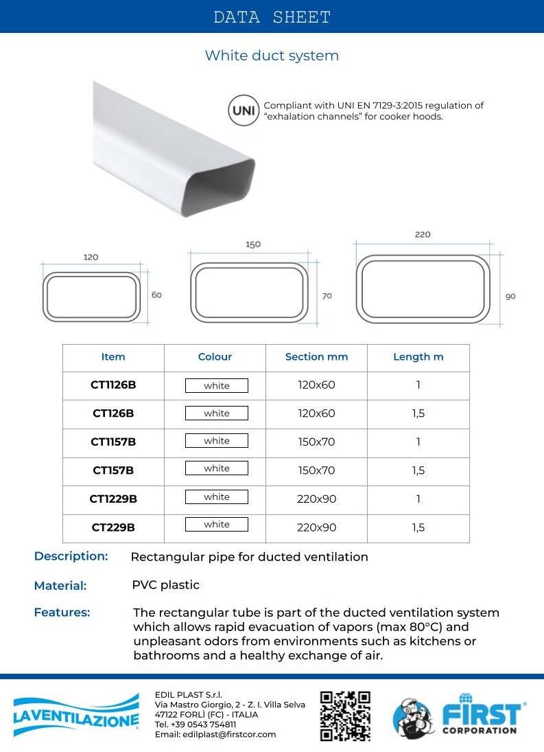 58 Years Experiences Plastic PVC HVAC Rectangular Tube Air Duct Systems And Parts For Kitchens And Bathrooms