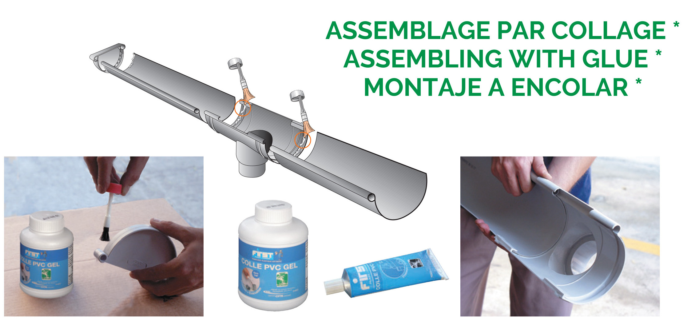 PVC Fittings And Other Accessories 1000Ml 500Ml With Brush Wall Tile Volatile Solvent Adhesives PVC Pipe Sealant