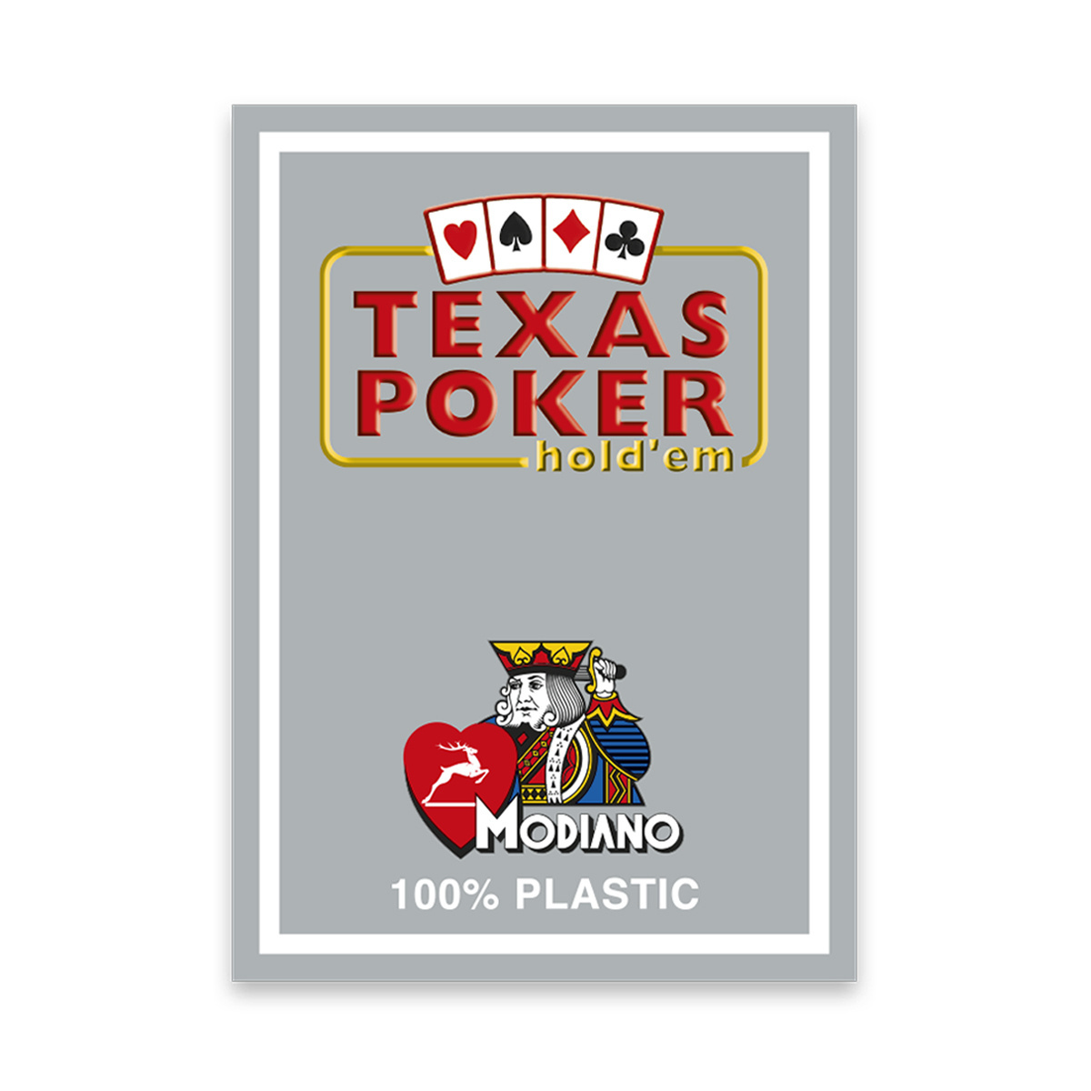 Great quality  Modiano Italian Texas Poker 2 Jumbo grey playing cards 100% PVC for professional players and casinos