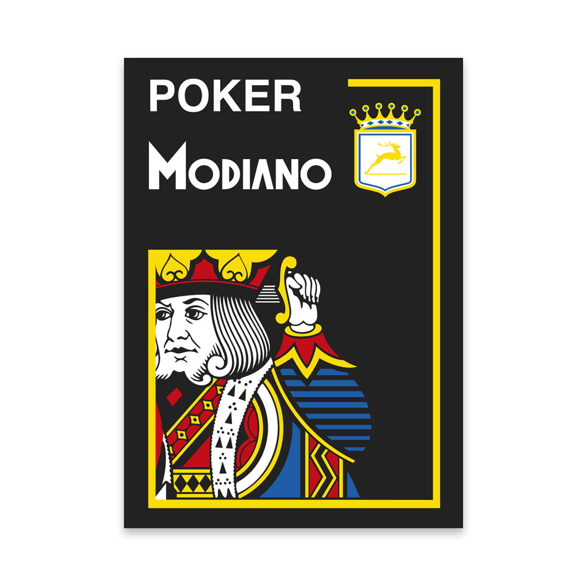 Excellent quality Italian-made Modiano Poker 4 Jumbo Index black playing cards  in PVC for casual and professional players