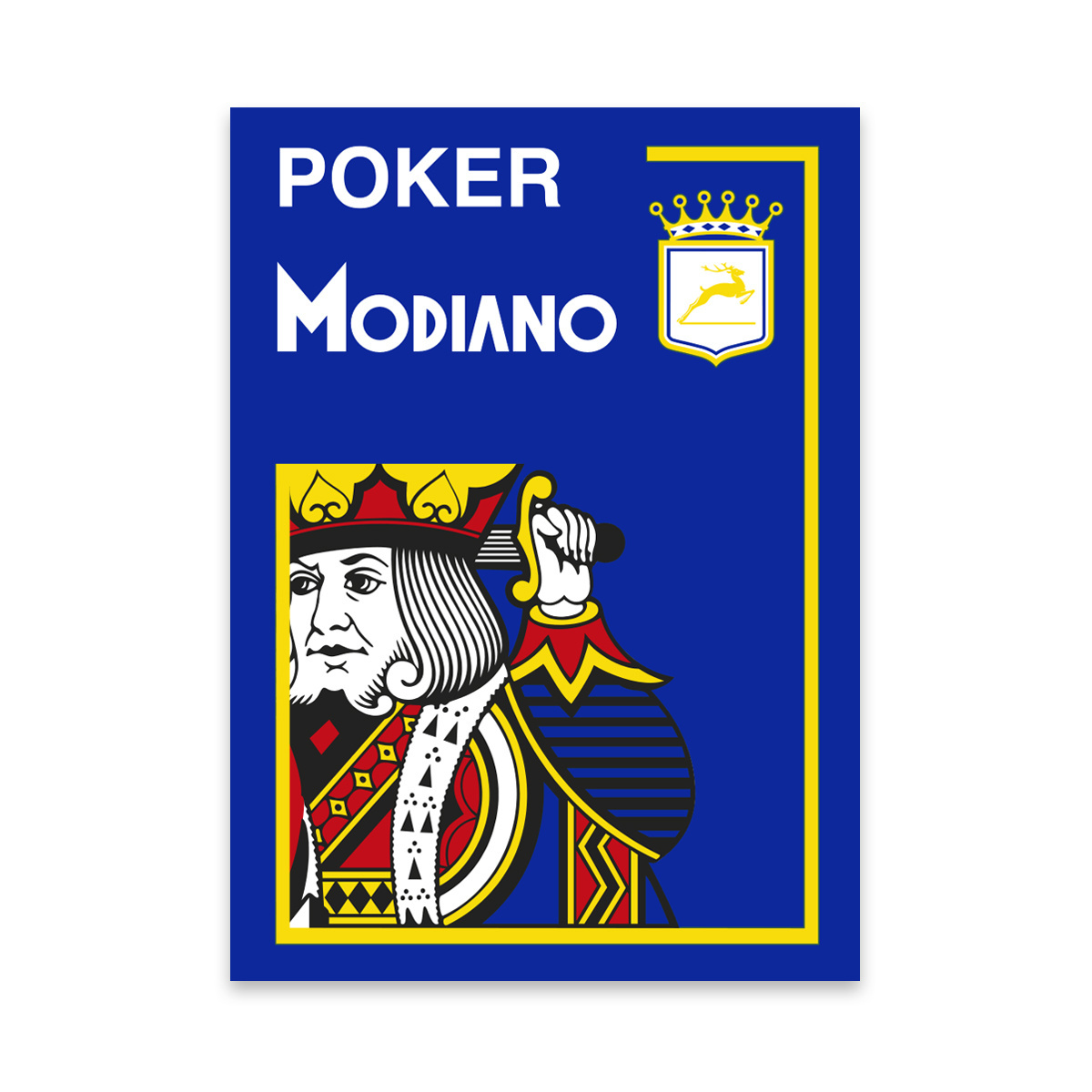 100% Italian-made Modiano Poker 4 Jumbo Index PVC playing cards blue single deck for professional and casual players