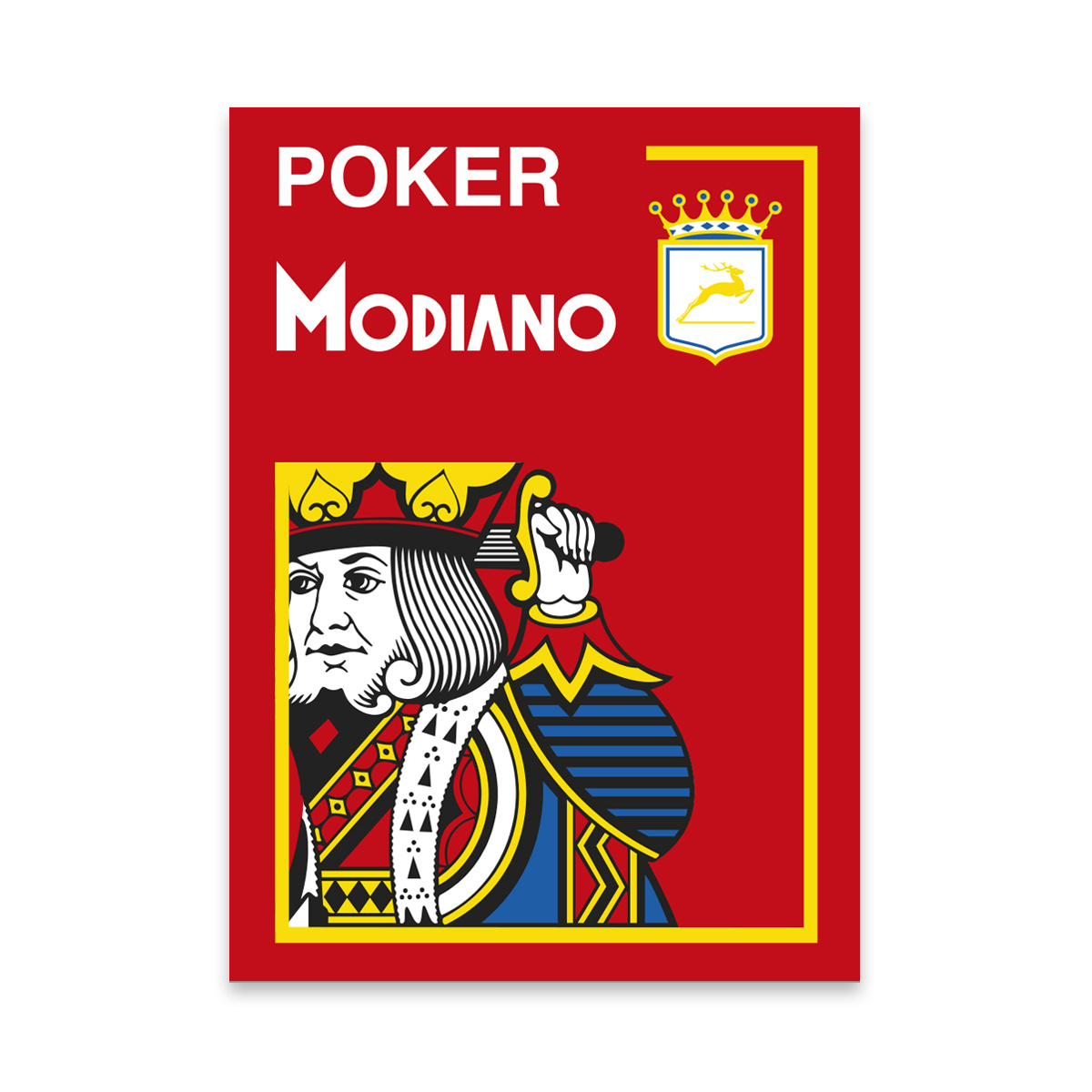 Italian-made Modiano Poker 4 Jumbo Index 100% plastic playing cards red single deck for poker tournaments