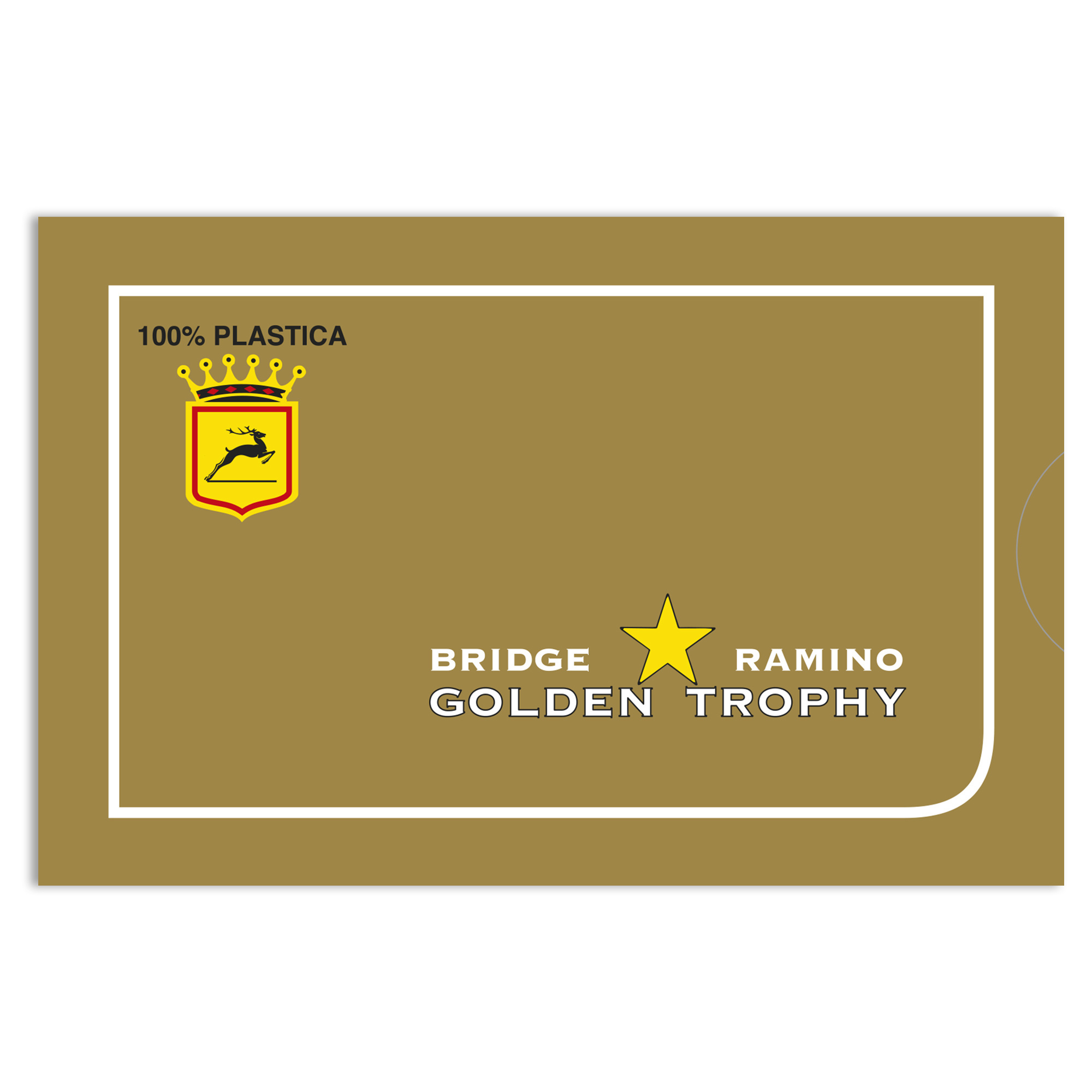 Premium quality 100% italian made Modiano Ramino golden trophy poker size playing cards plastic water-resistant for poker games