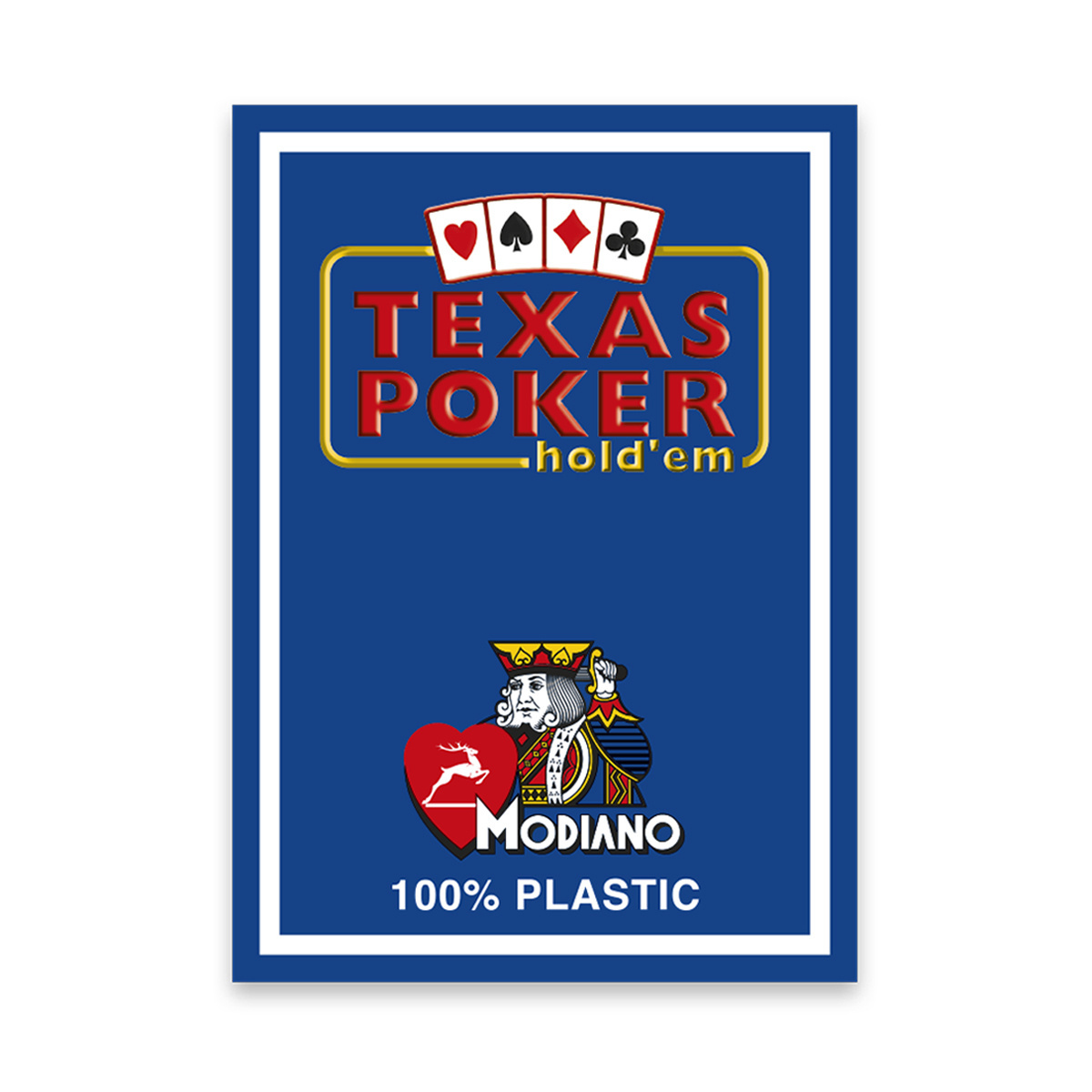 High quality Italian Modiano Texas Poker 2 Jumbo Index PVC playing cards blue single deck for poker game