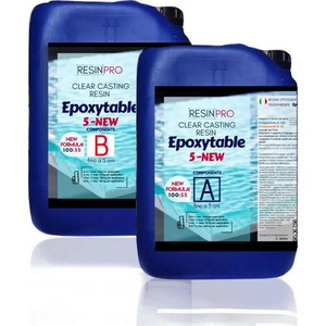 100% Made in Italy Clear Moderate Thickness Smooth Epoxy Resin "Epoxytable 5" for Deep Mold Pouring 9 Kg