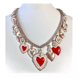 Necklace Sacred Heart Red ItalianCraftmen UniqueProduct Oneoff MadeInITALY Bijoux Handmade Jewellery Beadwork Accessory