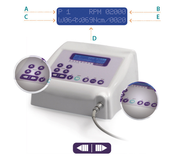 DI 500 - EASYBONE Quattro with light - High precision medical device micromotor with light for implants