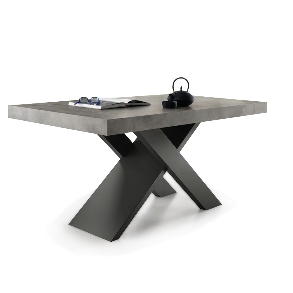 Italian Furniture Made in Italy High Quality Dining Table Extendable to 260 cm Cement Effect