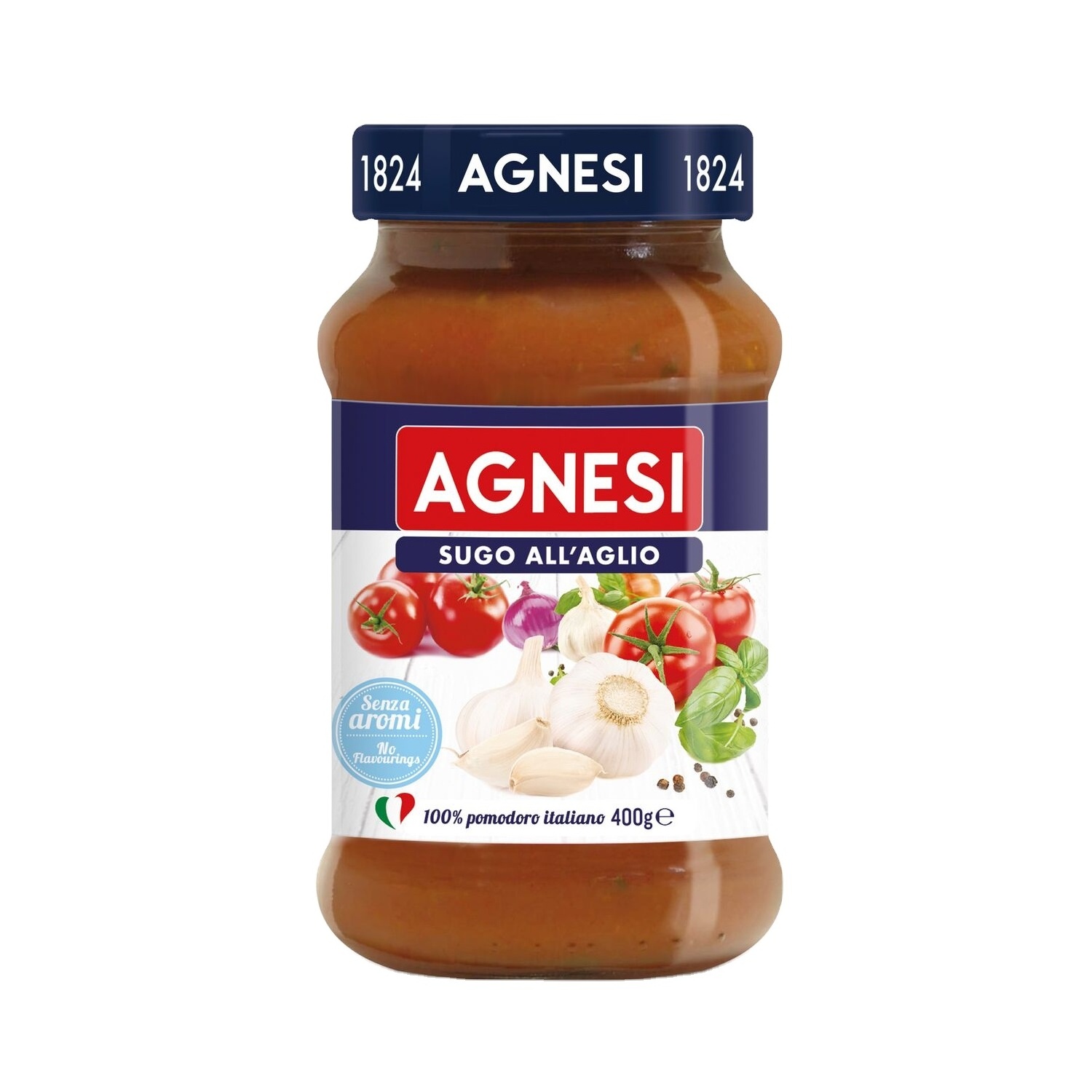 Top Garlic-Infused Italian Sauce - AGNESI Sugo Aglio 400g - Fresh Garlic Taste in Every Spoonful