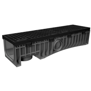 Made in Italy PROMAX 200 HDPE Drainage Channel with D400 Mesh Ductile Iron Grating and Fixing Kit