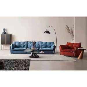 Minimalist Fabric Half Moon Shape Sectional Sofa Modern Couch Hotel Lobby Circular Sofa Special Shaped Cashmere Sofa