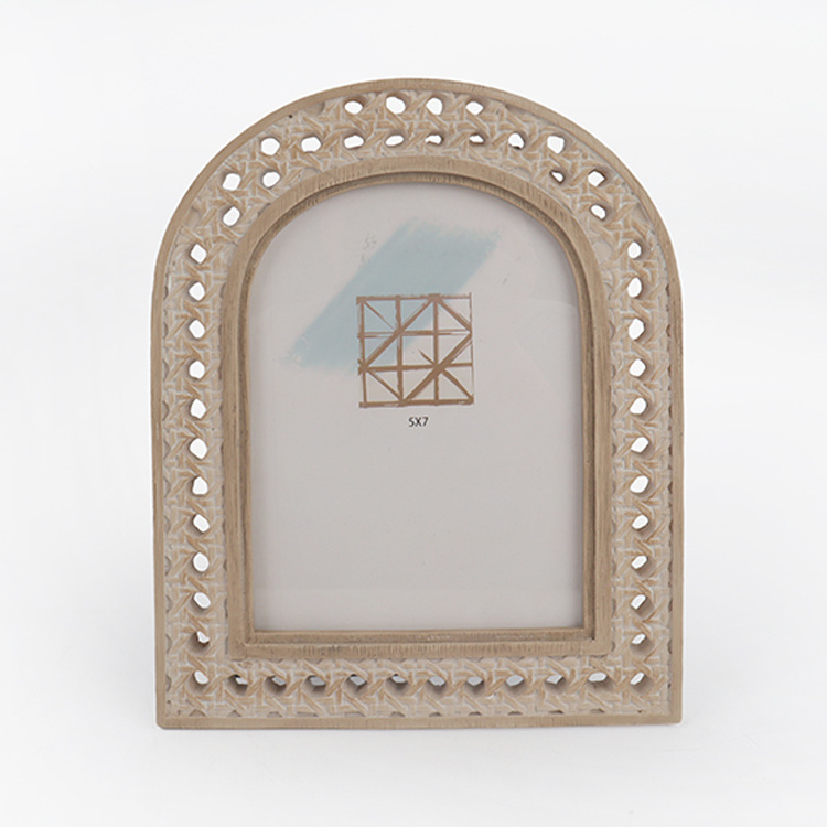 Picture Frame Arch Top Cast Poly Resin Photo Frame For 5x7