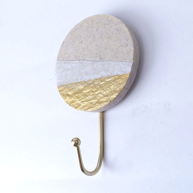 Modern Poly Resin Wall Art Single Hook For Clothes, Hat, Keys