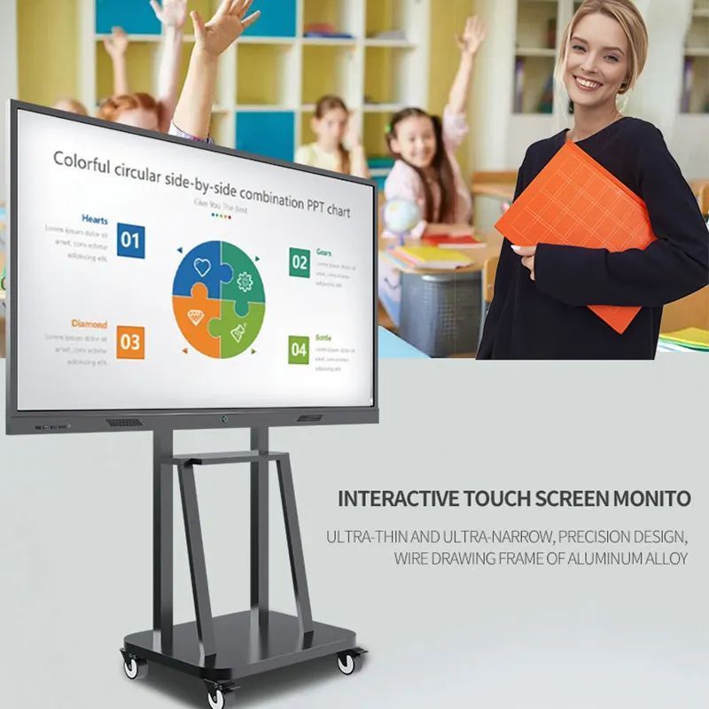 Flat Panels Smart Education Interactive Whiteboard 4K Screen 75