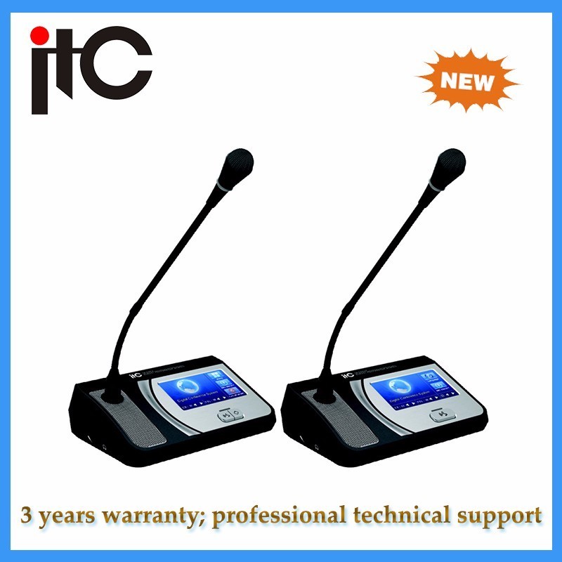 ITC professional conference room sound system 8 channel wireless conference microphone system condenser gooseneck microphone