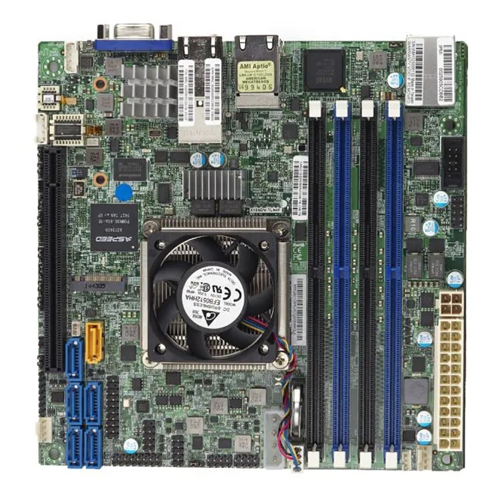 New X10SDV-4C+-TLN4F Motherboard For Supermicro Xeon Processor D-1518 DDR4 PCI-E 3.0 SATA3 USB3.0 Mini-ITX Works Perfectly