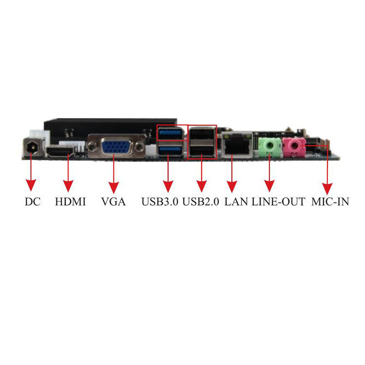 Fanless Mini ITX motherboard J1900 quad core  12inch or 17 inch size