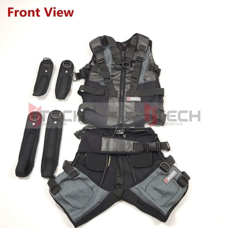 bodytec suit xbody EMS fitness training device Suit New ems suit wiht arm leg pads EMS Vest with 20 piece electrodes