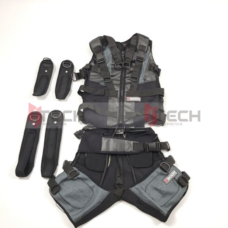 bodytec suit xbody EMS fitness training device Suit New ems suit wiht arm leg pads EMS Vest with 20 piece electrodes