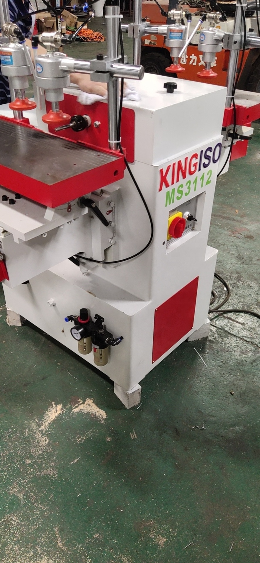 MS3112 Double Ends Horizontal Mortising Machine 2 Spindles Woodworking Chain Mortiser