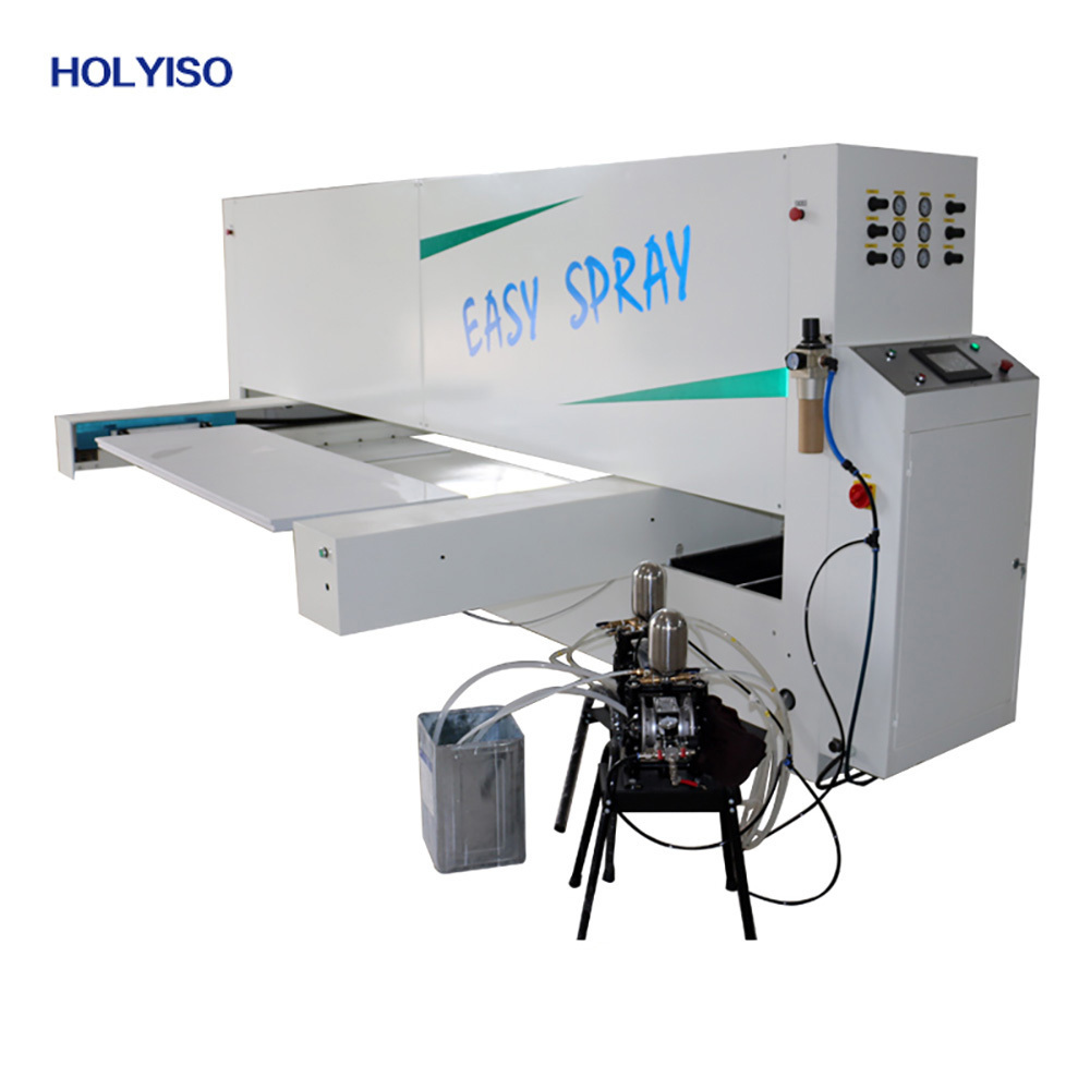 Holyiso Kitchen cabinet door MDF UV automatic paint spraying machine with paint sprayer for wood door