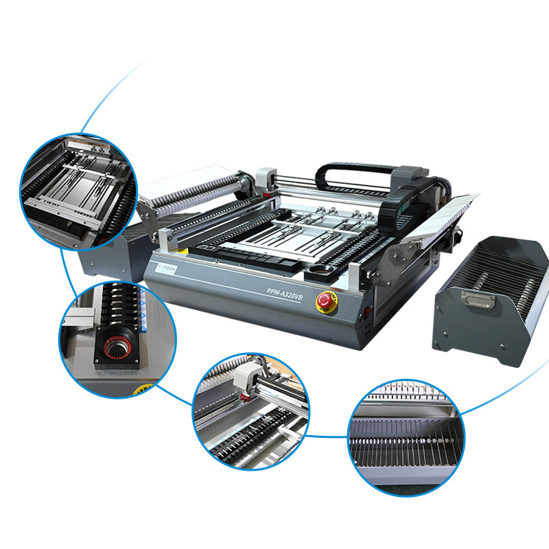 Electronics Production Machinery Smt Pick And Place Machine Automatic 2 Head Table Top Pick And Place Machine For Pcb Assemble