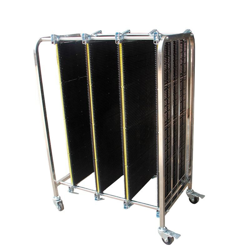 Adjustable Stainless Steel Trolley anti-static board material logistics turnover car PCB Turnover Cart for SMT ESD PCB Storage