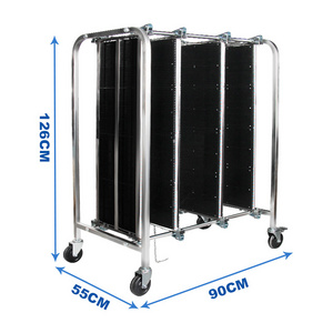 Adjustable Stainless Steel Trolley anti-static board material logistics turnover car PCB Turnover Cart for SMT ESD PCB Storage