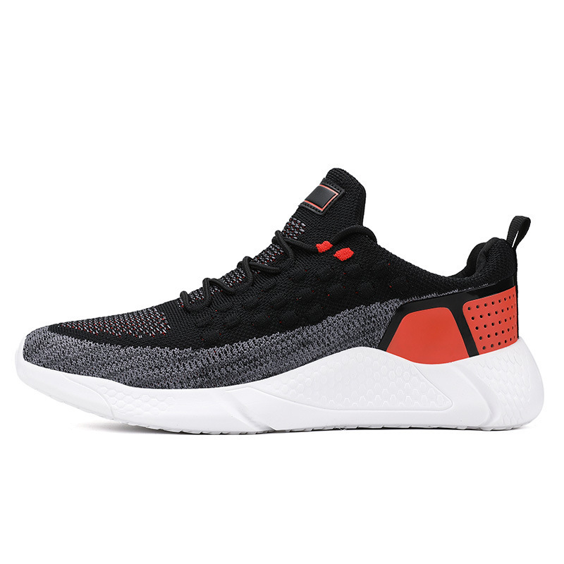 New arrival Jinjiang Factory wholesale breathable knitted mesh upper fashion casual sport running shoes men sneakers men shoes