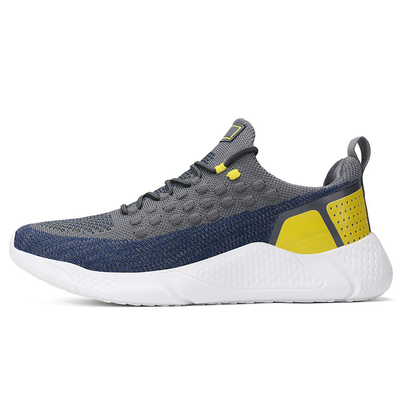 New arrival Jinjiang Factory wholesale breathable knitted mesh upper fashion casual sport running shoes men sneakers men shoes