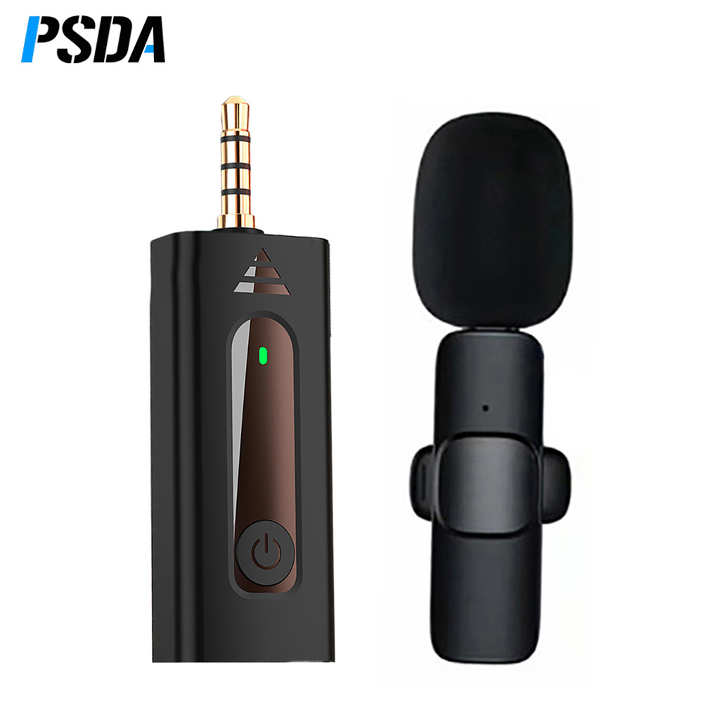 PSDA  New wireless lavalier microphone mobile phone live shooting video k song recording noise reduction radio mini microphone