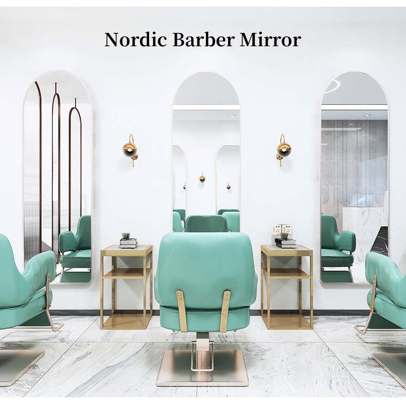 Beauty Hair arch Salon Furniture Barber Mirrors Saloon Mirror With Lights Stations Hairdressing Styling Station Makeup Mirror