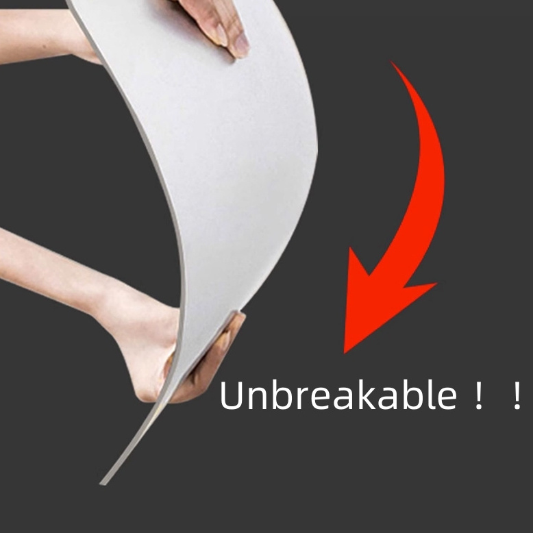 Wholesale 2mm Thick Unbreakable Flexible Self-Adhesive Wall Mirror Sticker Dressing Mirror Wall Mounted for Home Decor Bathroom