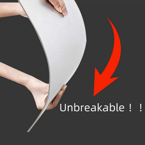 Wholesale 2mm Thick Unbreakable Flexible Self-Adhesive Wall Mirror Sticker Dressing Mirror Wall Mounted for Home Decor Bathroom