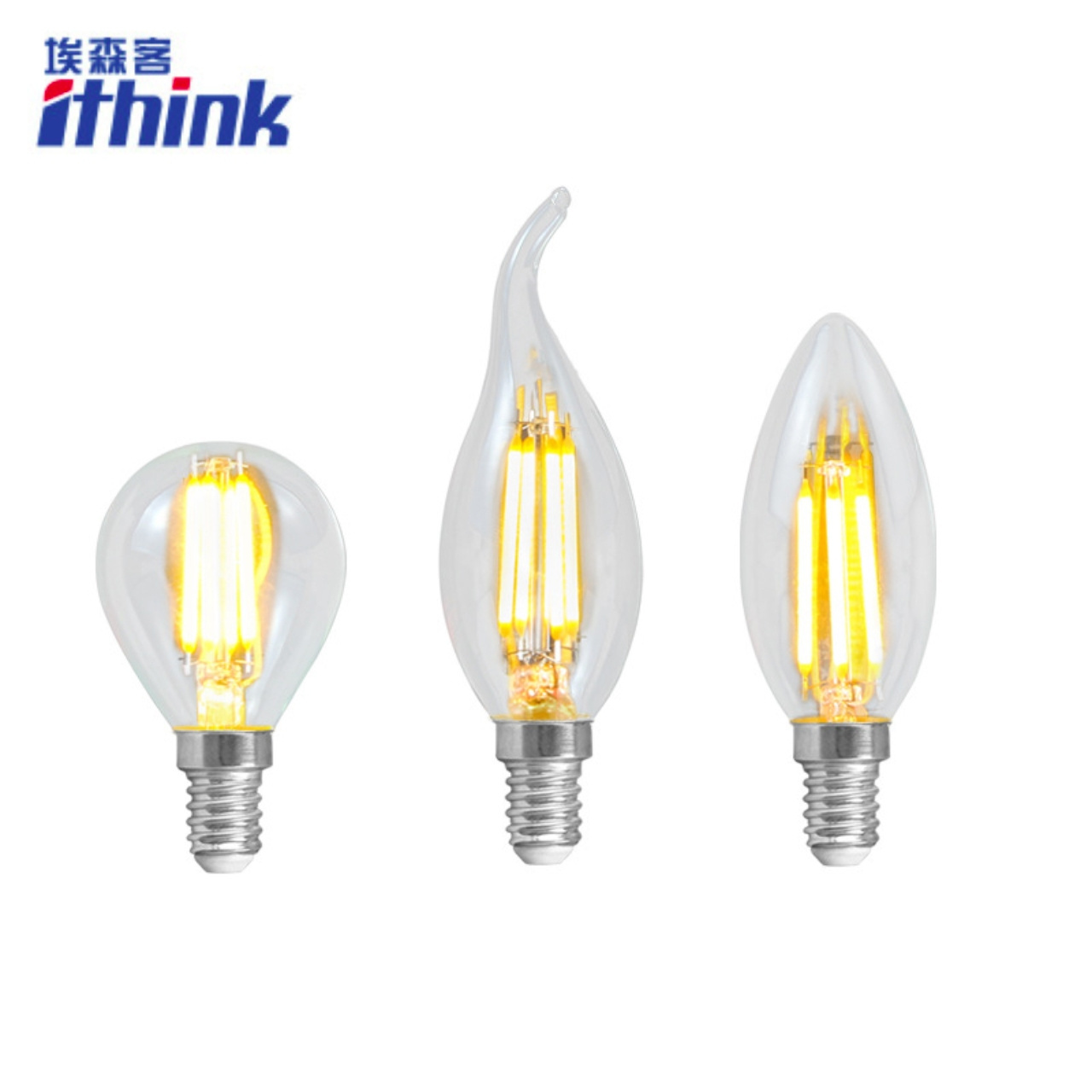 Retro Edison E14 IP43 Small Screw Filament Clear Tungsten Wire Chandelier LED Bulbs 2W 4W 6W