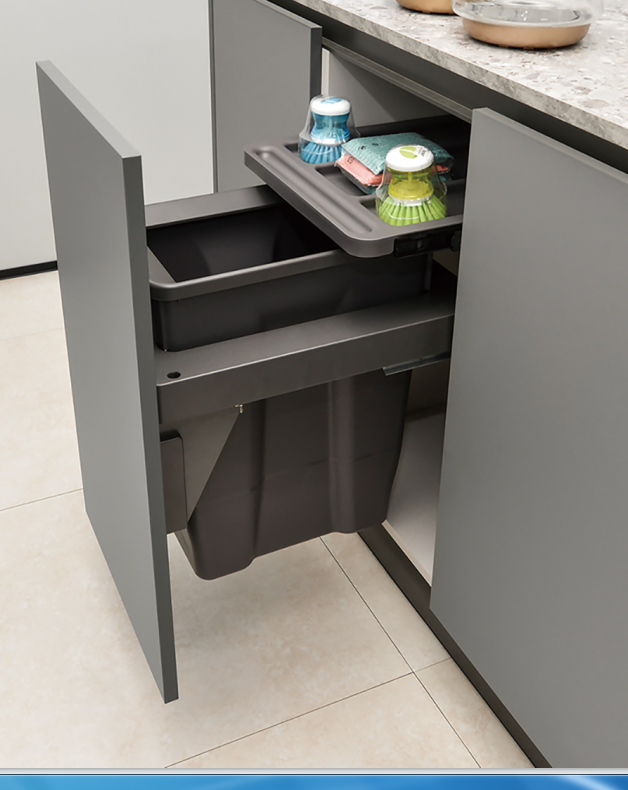 Intradin Hardware under cabinet kitchen sink  pull out garbage bin or  trash can under cabinet for kitchen organizer