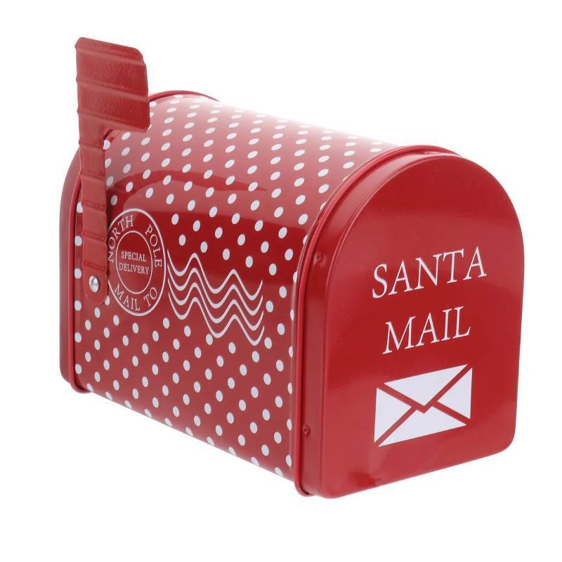 Factory supply metal santa mail box custom log Christmas mailbox gift box candy box