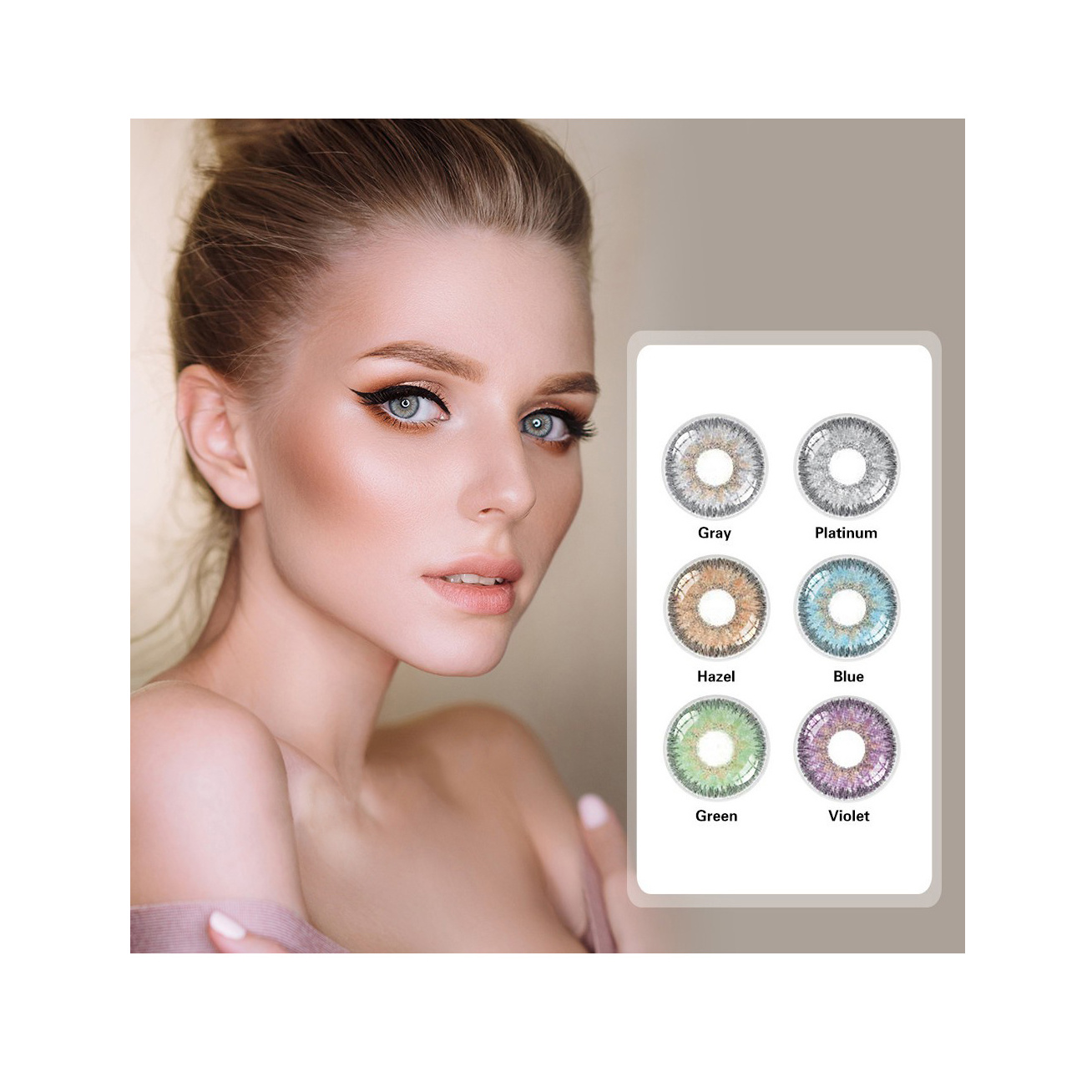 Rapid delivery fresh 3 tone Beautiful Colorful Cosplay Crazy Contact Lens