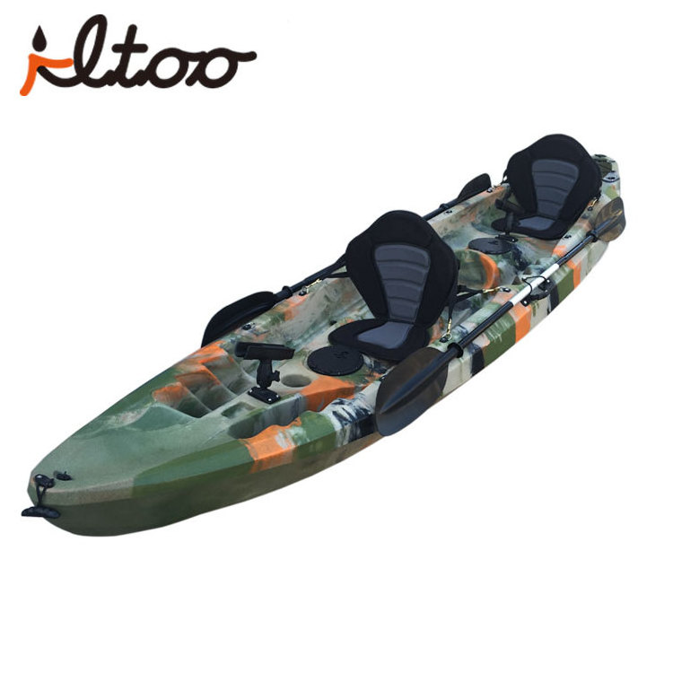 China manufacturer rotomolded plastic 2+1 family tandem kayak