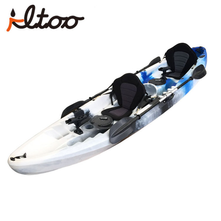 China manufacturer rotomolded plastic 2+1 family tandem kayak