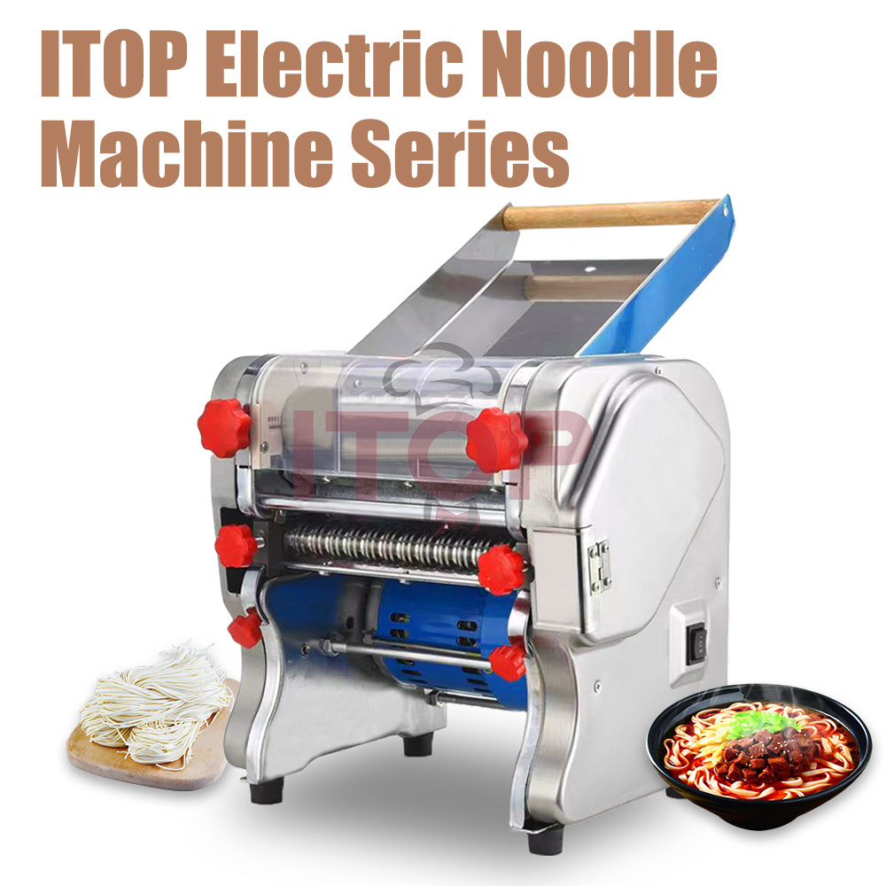 ITOP Electronic Noodles Making Machine 750W Dough Sheeter Kitchen Aid Mixer With Pasta Maker Instant Noodle Machine