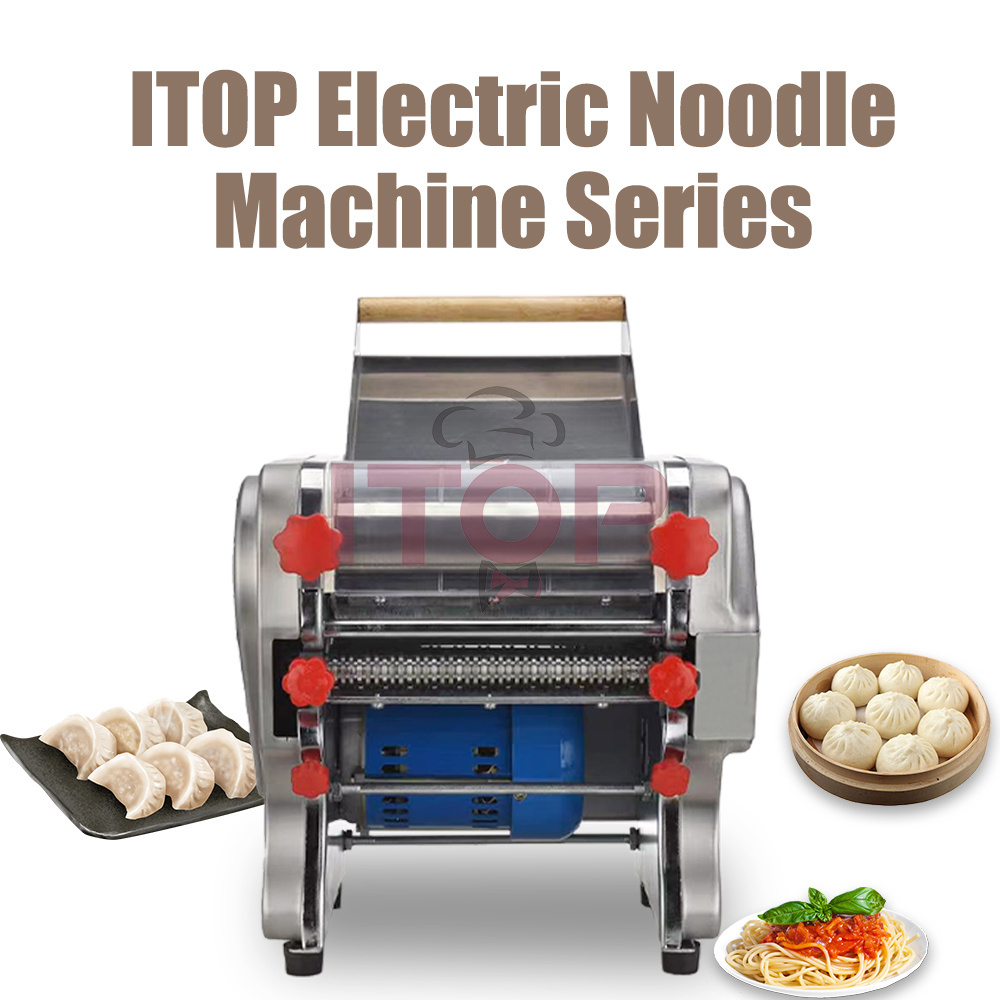 ITOP Electronic Noodles Making Machine 750W Dough Sheeter Kitchen Aid Mixer With Pasta Maker Instant Noodle Machine