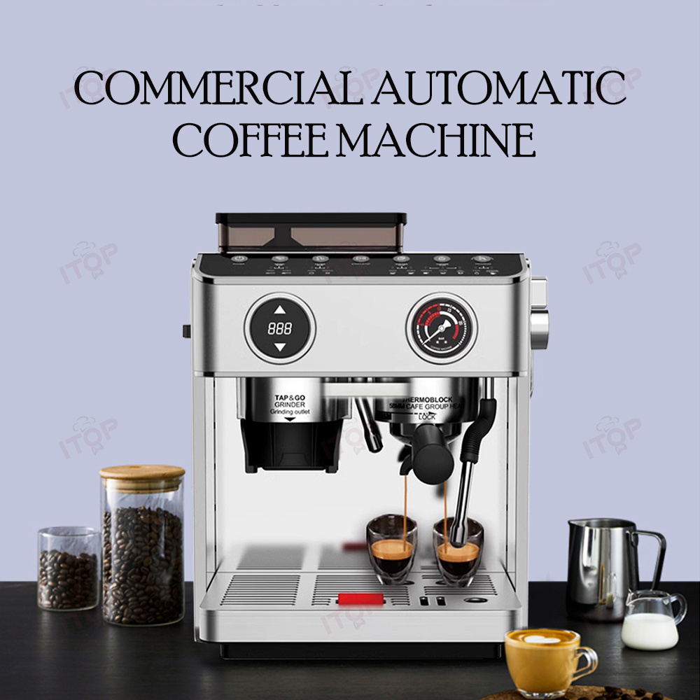 Electric Coffee Maker Hotel Commercial Best Espresso Cafetera Coffee Maker Coffee Machine With Grinder 3 In 1 Kitchen Appliances