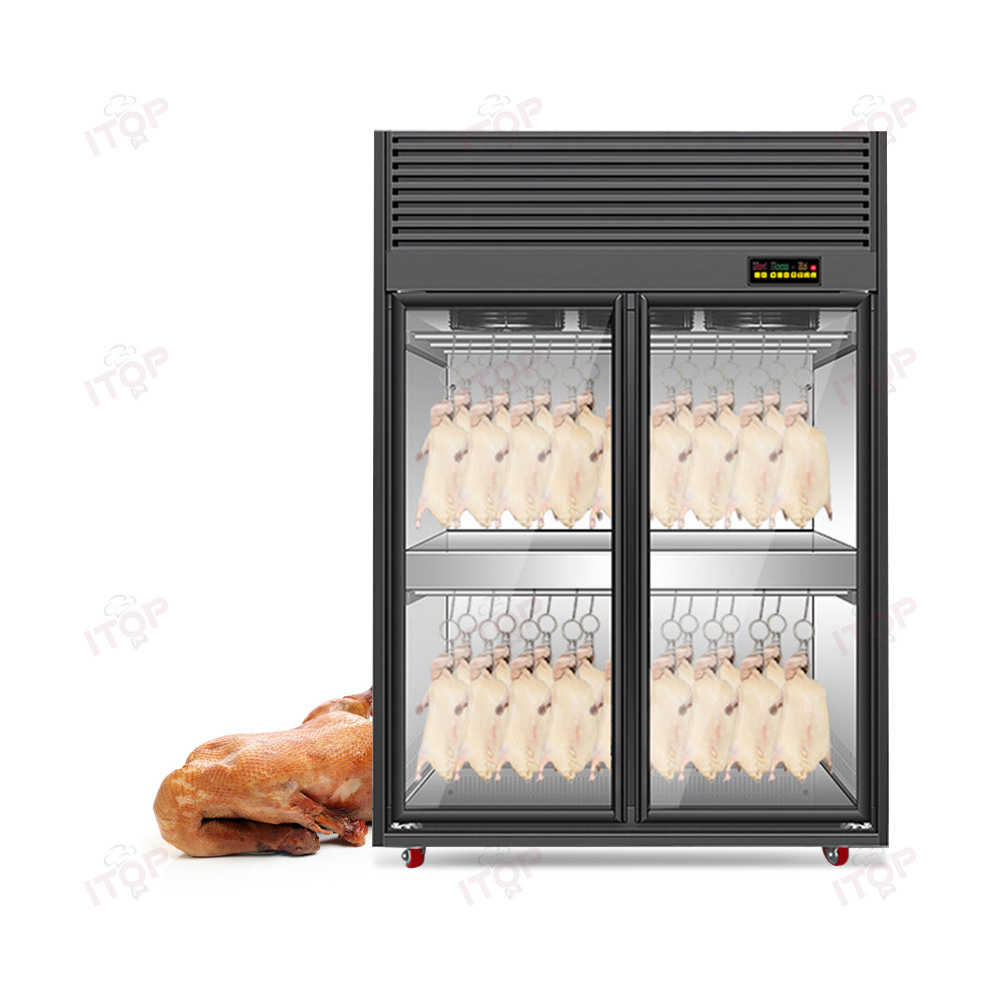 Commercial Refrigerator Double Door Intelligent Duck Drying Cabinet / Roast Duck Chicken Drying Display Cabinet